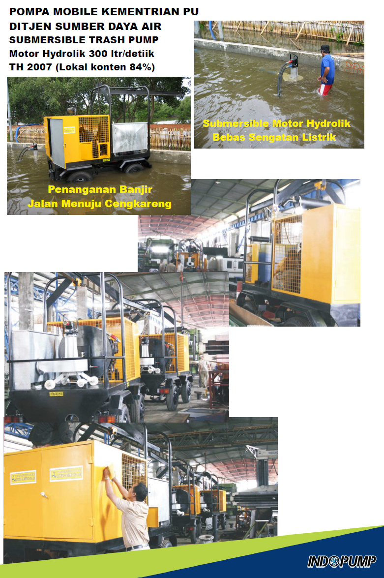 Pompa Mobile Submersible Trash Pump