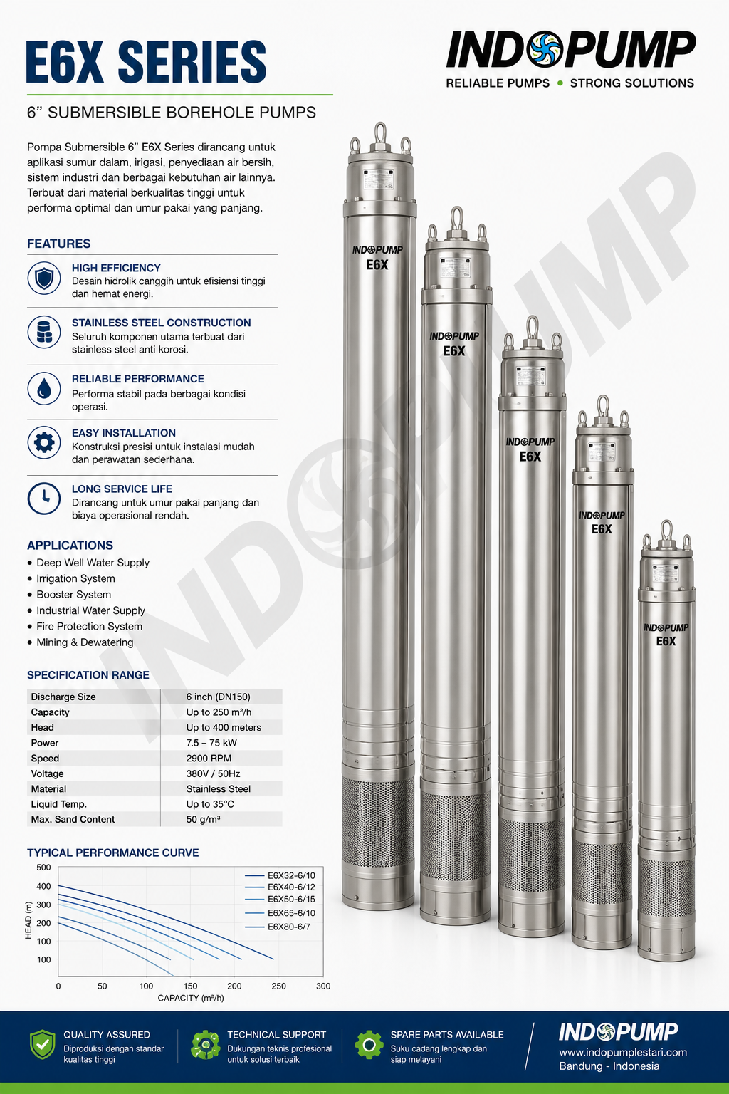 E6RB50/40 - Caprari - Submersible Sumur Dalam