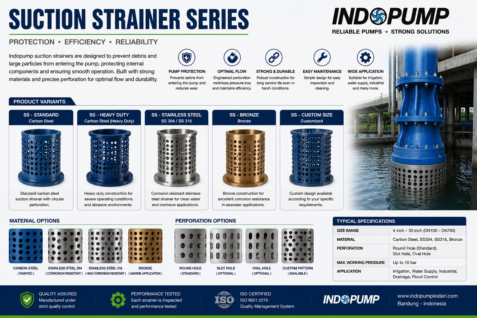 Suction Strainer / Saringan Isap - Indopump - Aksesori